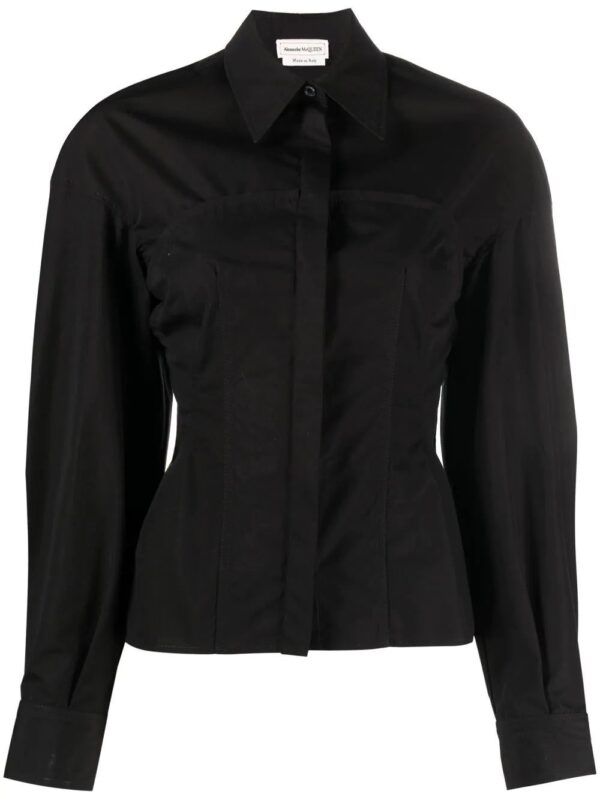 Alexander McQueen  hourglass-silhouette buttoned shirt
