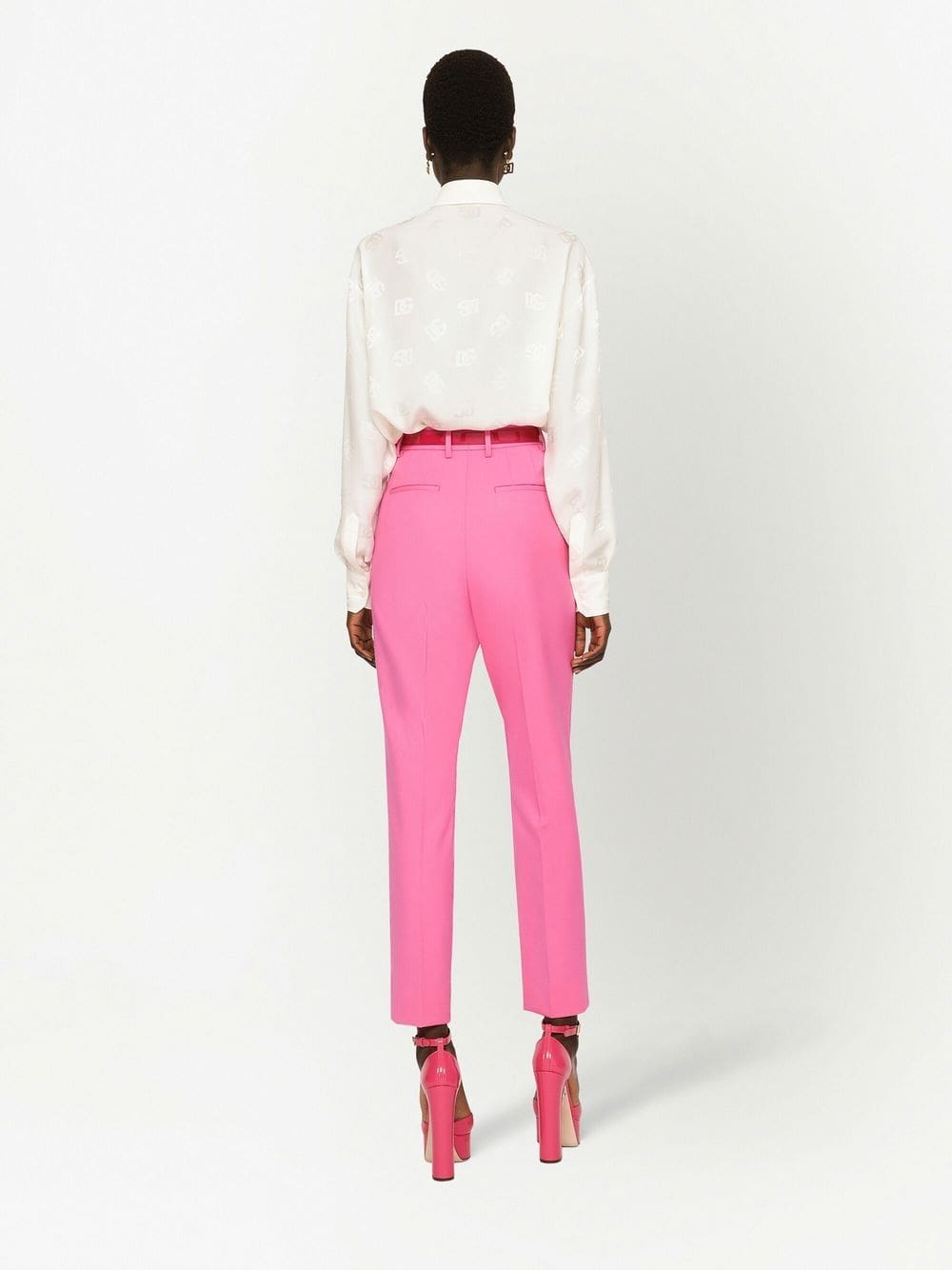 Dolce & Gabbana DG-logo jacquard silk shirt - Image 4