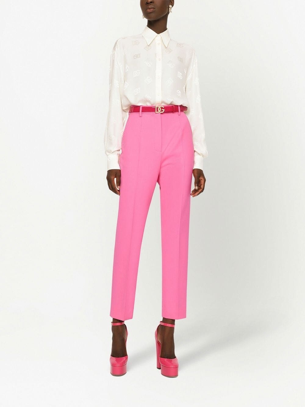 Dolce & Gabbana DG-logo jacquard silk shirt - Image 3