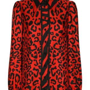 Dolce & Gabbana leopard-print silk shirt