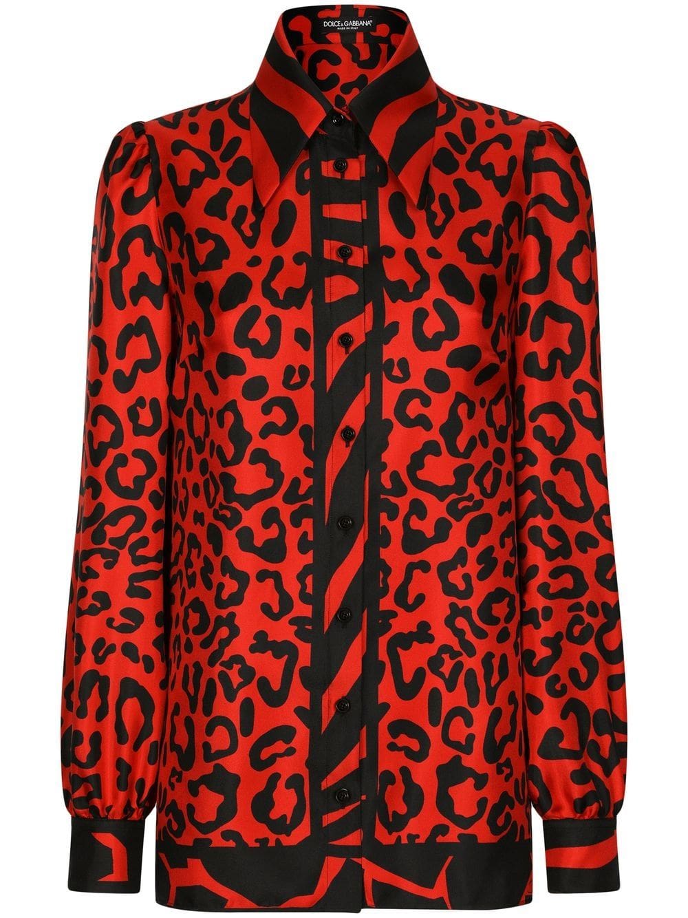 Dolce & Gabbana leopard-print silk shirt
