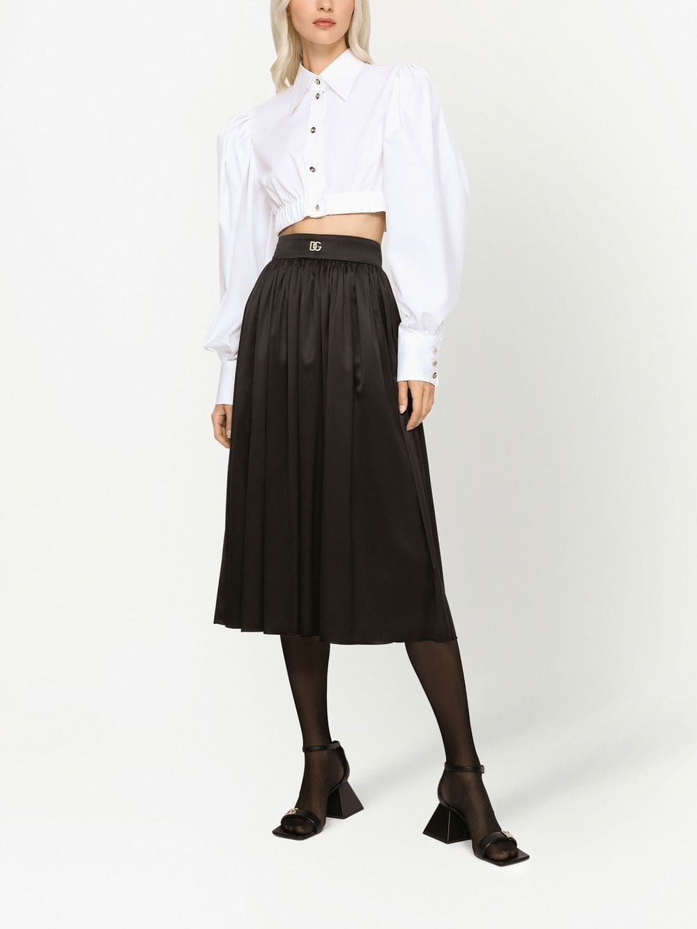 Dolce & Gabbana puff-sleeve poplin shirt - Image 3