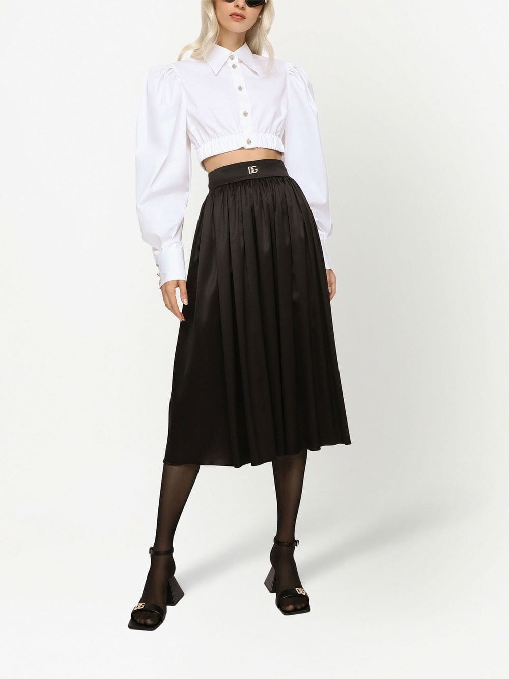 Dolce & Gabbana puff-sleeve poplin shirt - Image 2