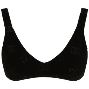Dolce & Gabbana DG-logo flocked bralette top