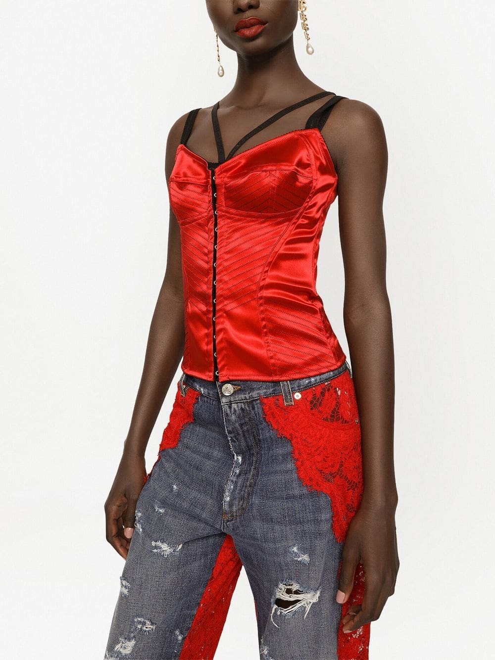 Dolce & Gabbana topstitched corset top - Image 5