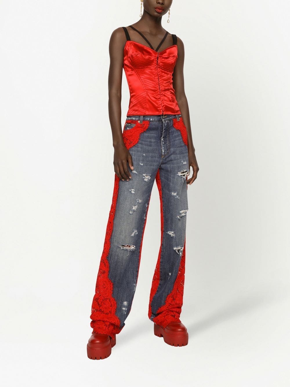 Dolce & Gabbana topstitched corset top - Image 3