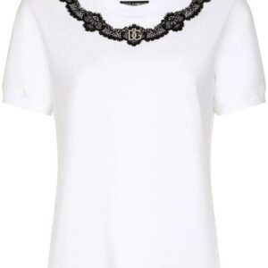 Dolce & Gabbana  DG-logo lace-detail T-shirt