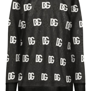 Dolce & Gabbana  logo-print sheer long-sleeved T-shirt