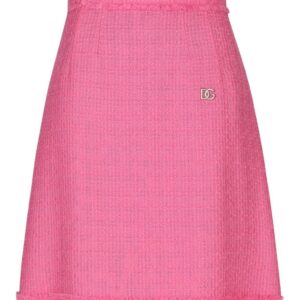 Dolce & Gabbana  logo-plaque tweed skirt