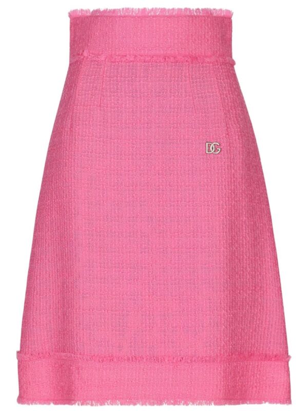 Dolce & Gabbana  logo-plaque tweed skirt