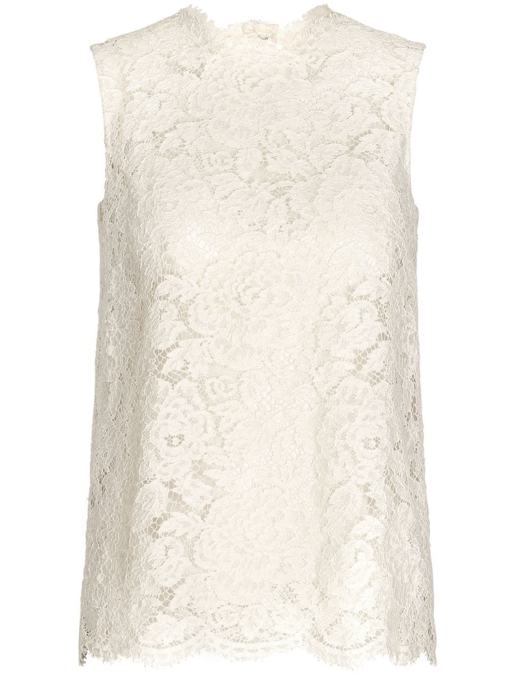 Dolce & Gabbana floral-lace sleeveless top