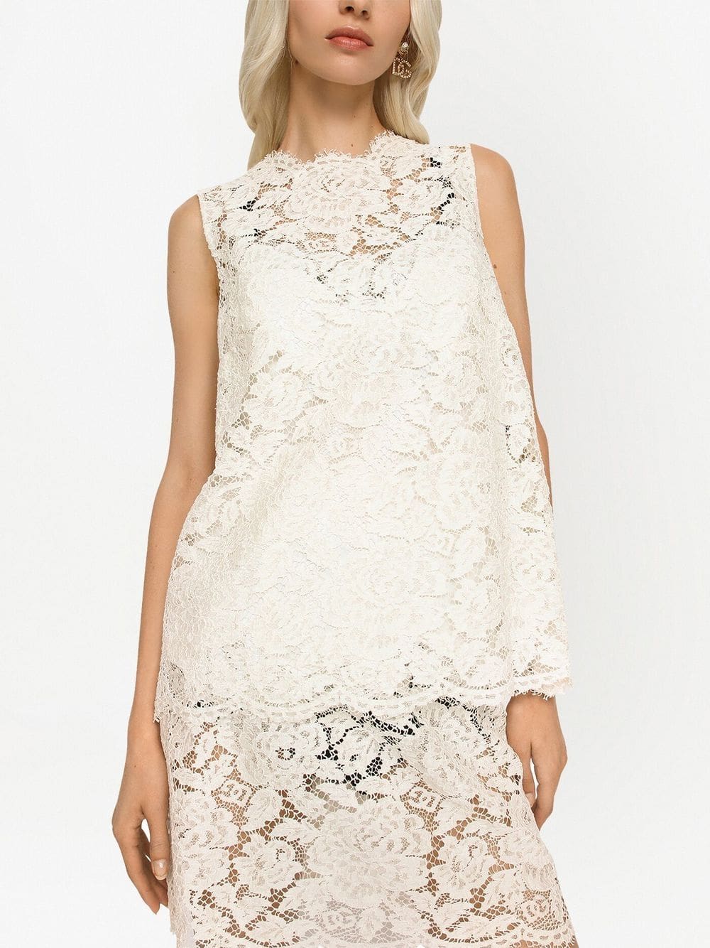 Dolce & Gabbana floral-lace sleeveless top - Image 5