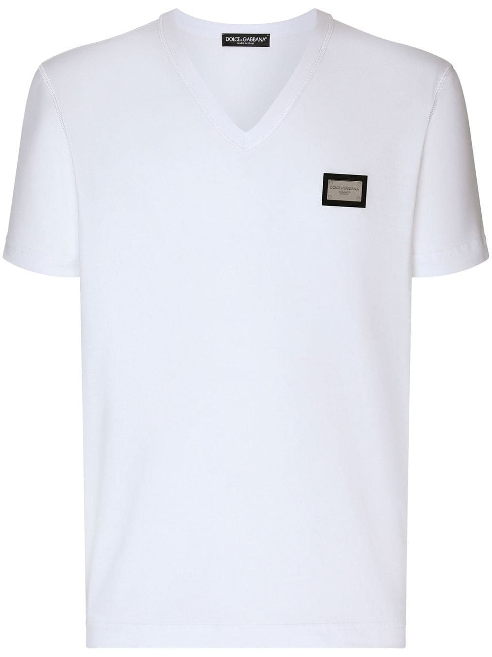 Dolce & Gabbana logo-tag V-neck T-shirt