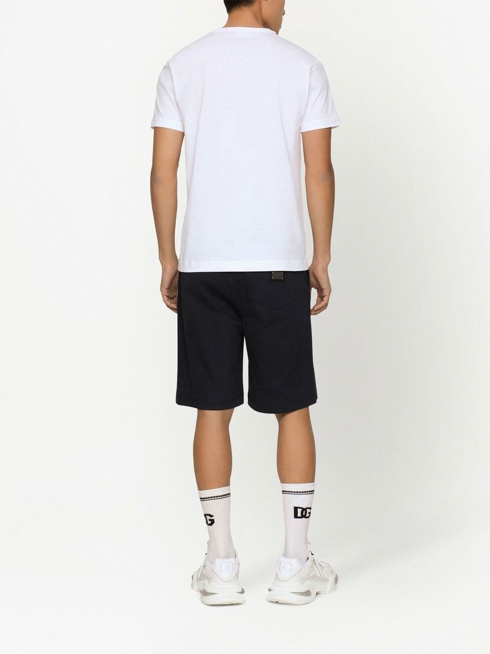 Dolce & Gabbana logo-tag V-neck T-shirt - Image 4