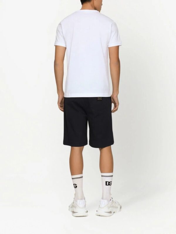 Dolce & Gabbana  logo-tag V-neck T-shirt - Image 4