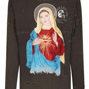 Dolce & Gabbana  ripped-detail graphic T-shirt