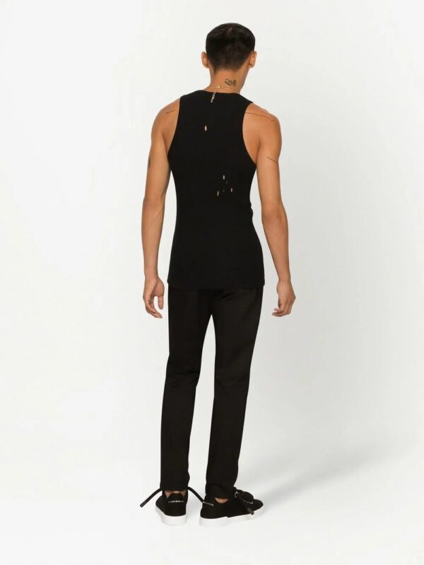 Dolce & Gabbana  crystal-embellished cotton tank - Image 3