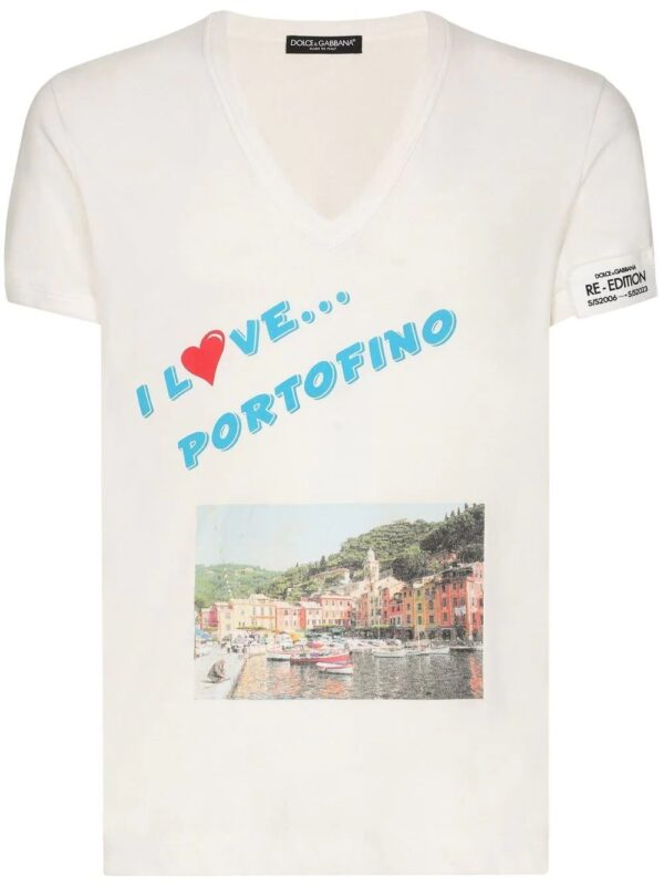 Dolce & Gabbana  graphic print V-neck T-shirt