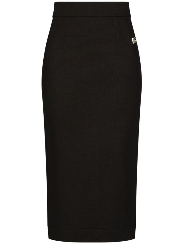 Dolce & Gabbana  logo-plaque pencil midi skirt