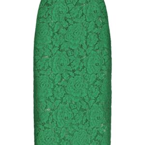 Dolce & Gabbana  floral-lace high-waisted midi skirt