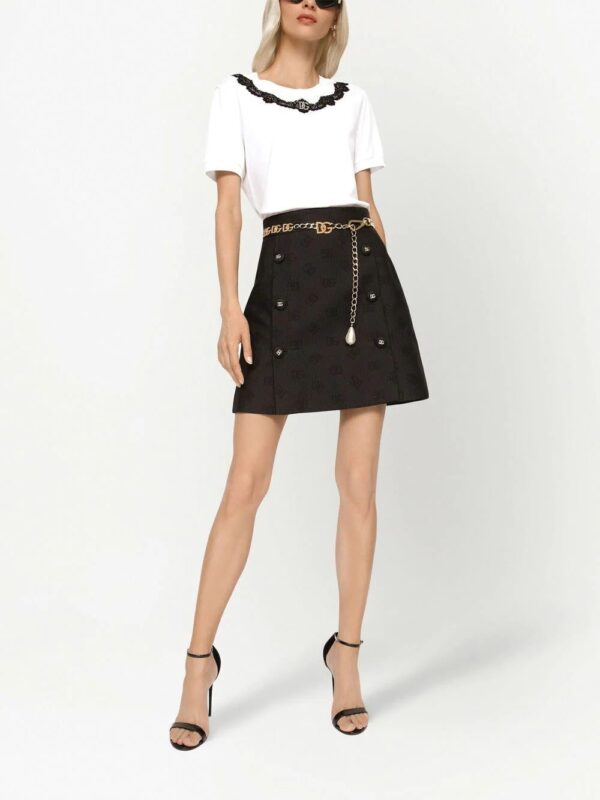 Dolce & Gabbana  logo jacquard mini skirt - Image 2