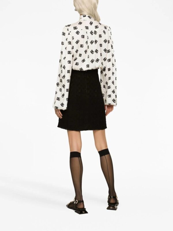 Dolce & Gabbana  rush-stitch silk skirt - Image 4