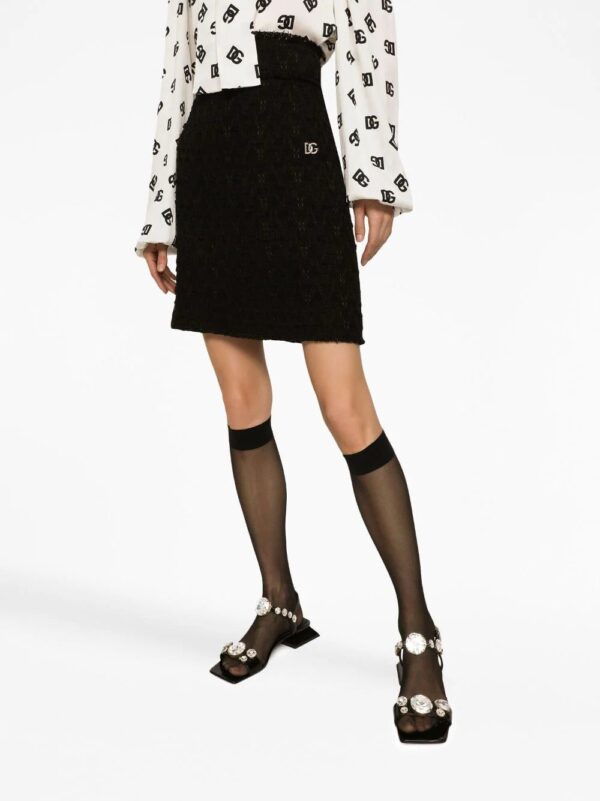 Dolce & Gabbana  rush-stitch silk skirt - Image 3