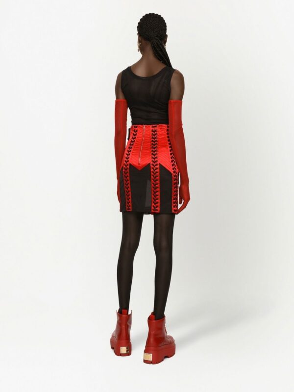 Dolce & Gabbana  lace-up high-waisted skirt - Image 4