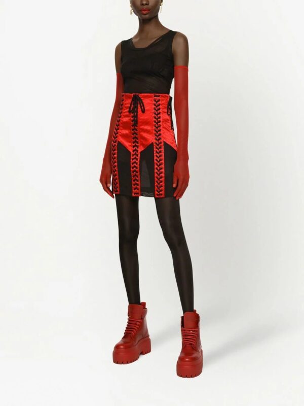 Dolce & Gabbana  lace-up high-waisted skirt - Image 3