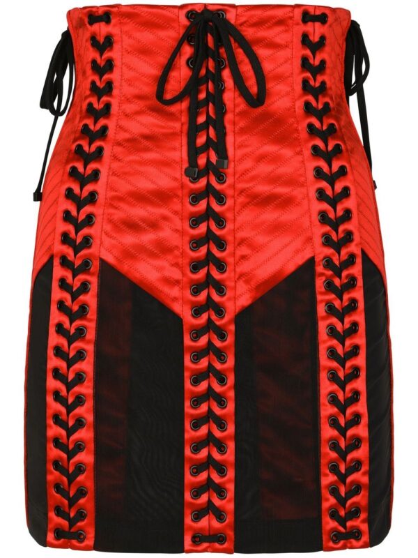 Dolce & Gabbana  lace-up high-waisted skirt