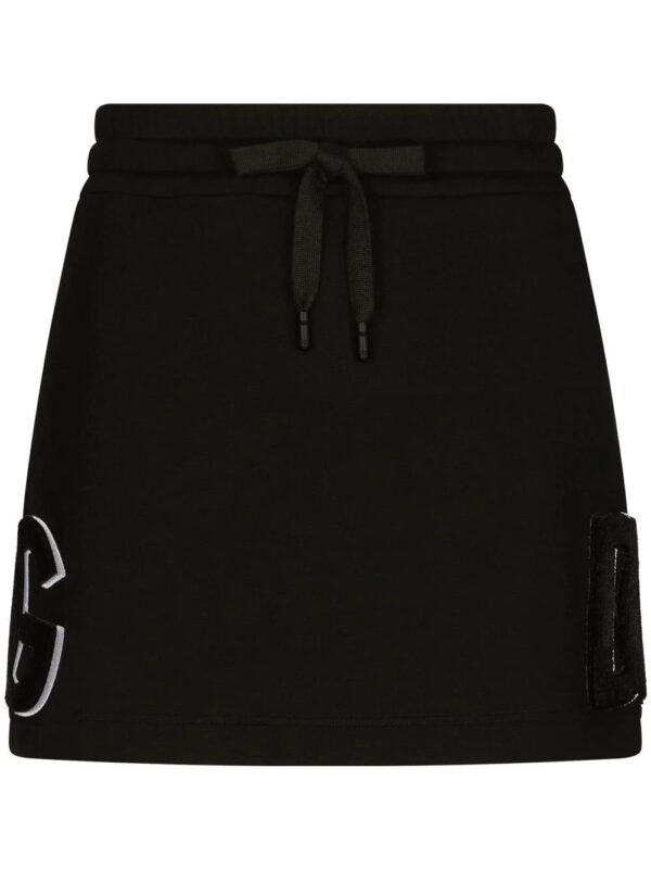 Dolce & Gabbana  DG logo appliqué mini skirt