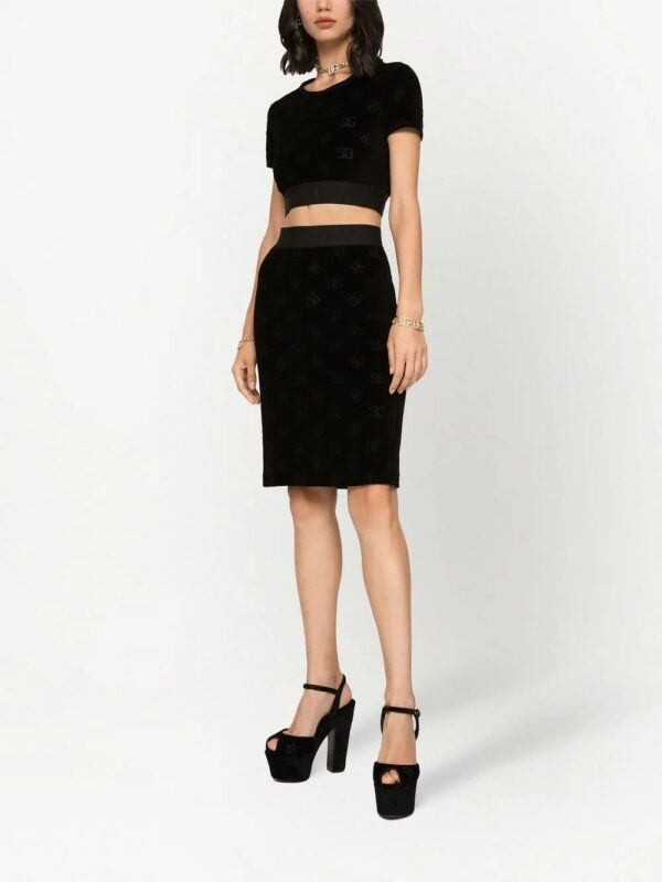 Dolce & Gabbana  logo-print bodycon skirt - Image 3