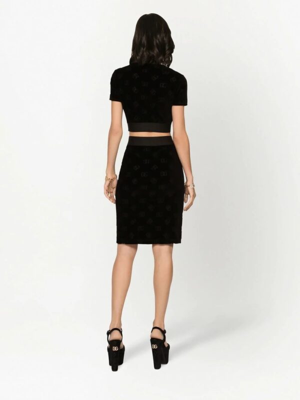 Dolce & Gabbana  logo-print bodycon skirt - Image 4