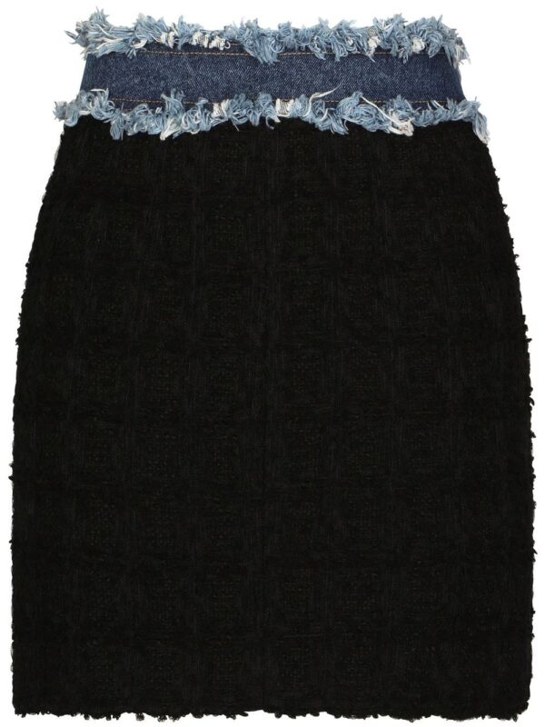 Dolce & Gabbana  denim tweed miniskirt