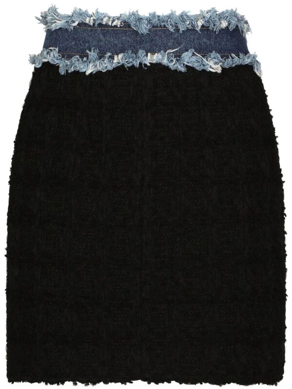 Dolce & Gabbana  contrasting-waistband high-waisted skirt