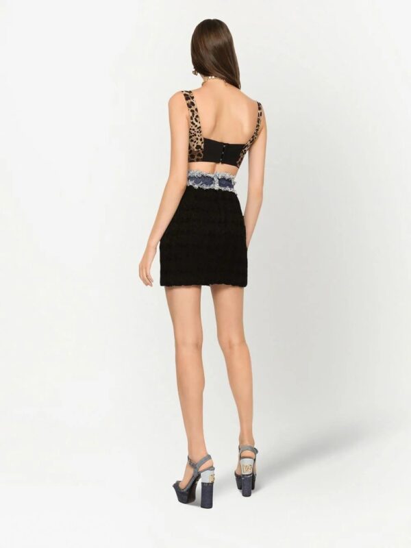 Dolce & Gabbana  contrasting-waistband high-waisted skirt - Image 4