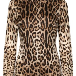 Dolce & Gabbana leopard-print silk shirt