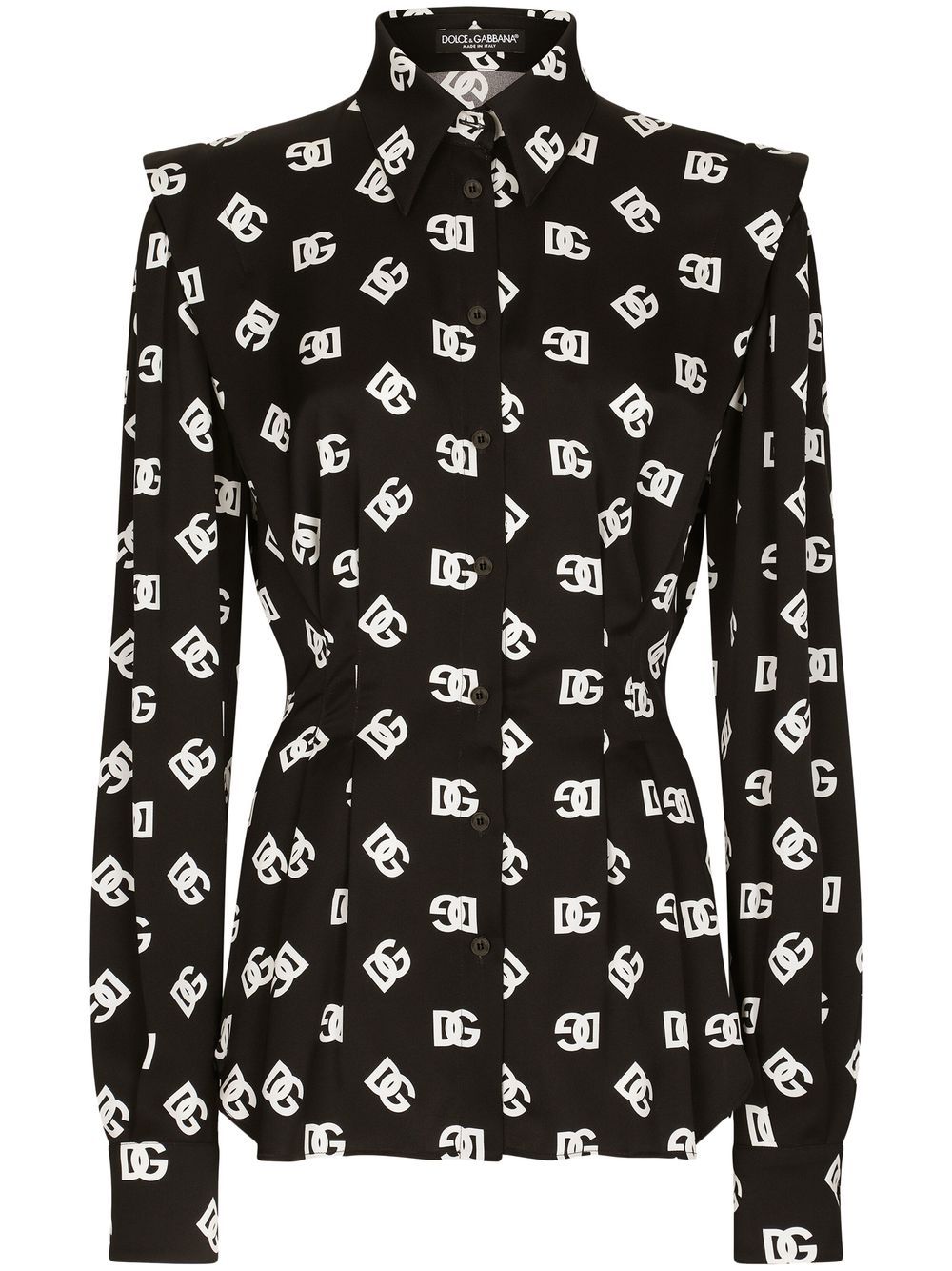 Dolce & Gabbana DG-logo stretch-silk shirt