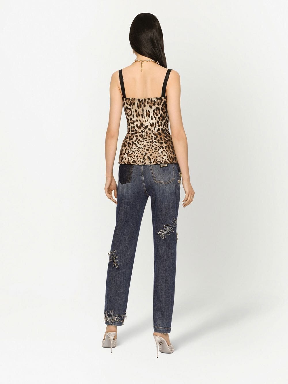Dolce & Gabbana leopard-print lace-up corset - Image 4