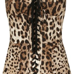Dolce & Gabbana  leopard-print lace-up corset