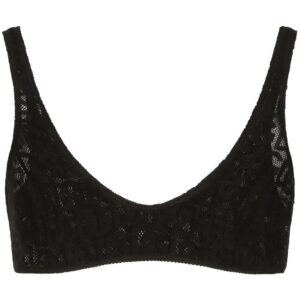 Dolce & Gabbana DG-logo jacquard tulle bralette
