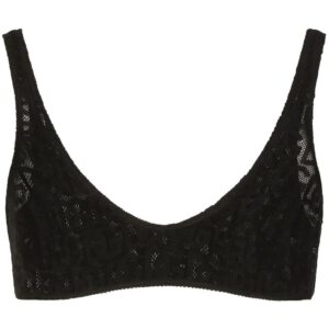 Dolce & Gabbana DG-logo jacquard tulle bralette