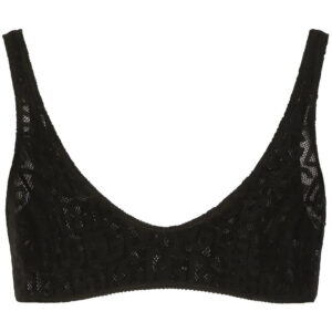 Dolce & Gabbana logo-lace cropped bralette