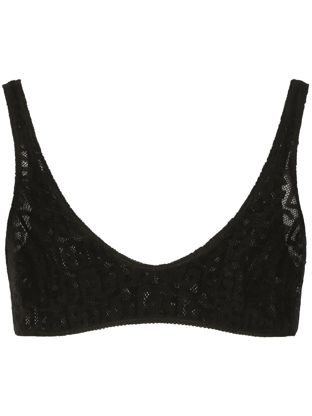 Dolce & Gabbana logo-lace cropped bralette