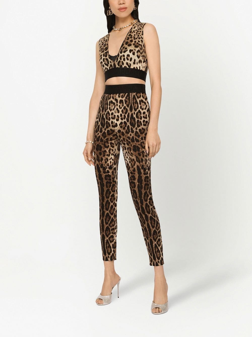 Dolce & Gabbana leopard-print crop top - Image 3