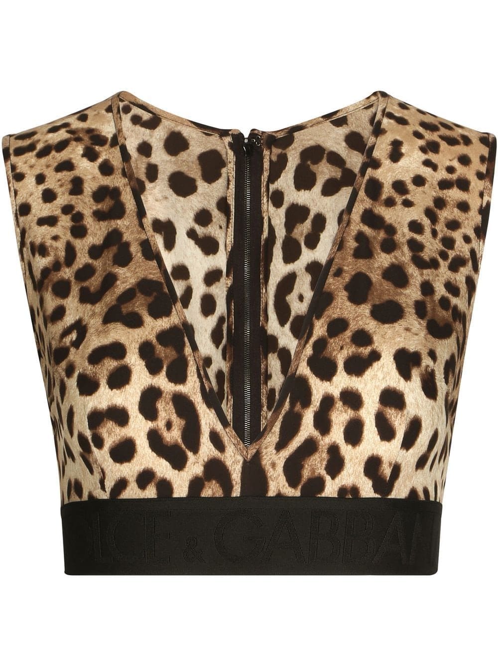 Dolce & Gabbana leopard-print crop top