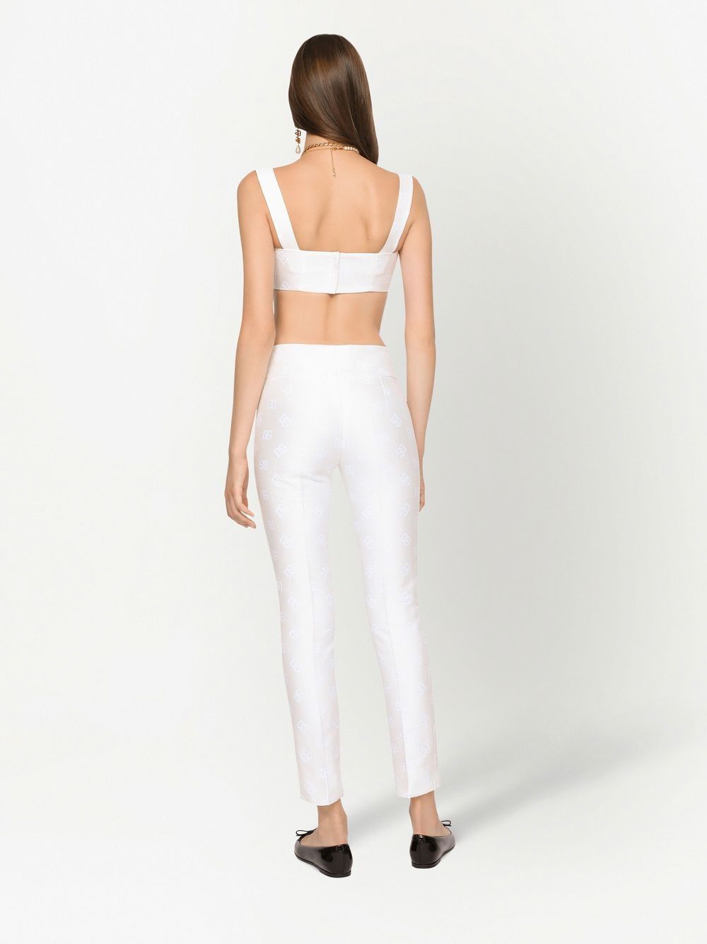 Dolce & Gabbana DG-logo jacquard corset top - Image 4