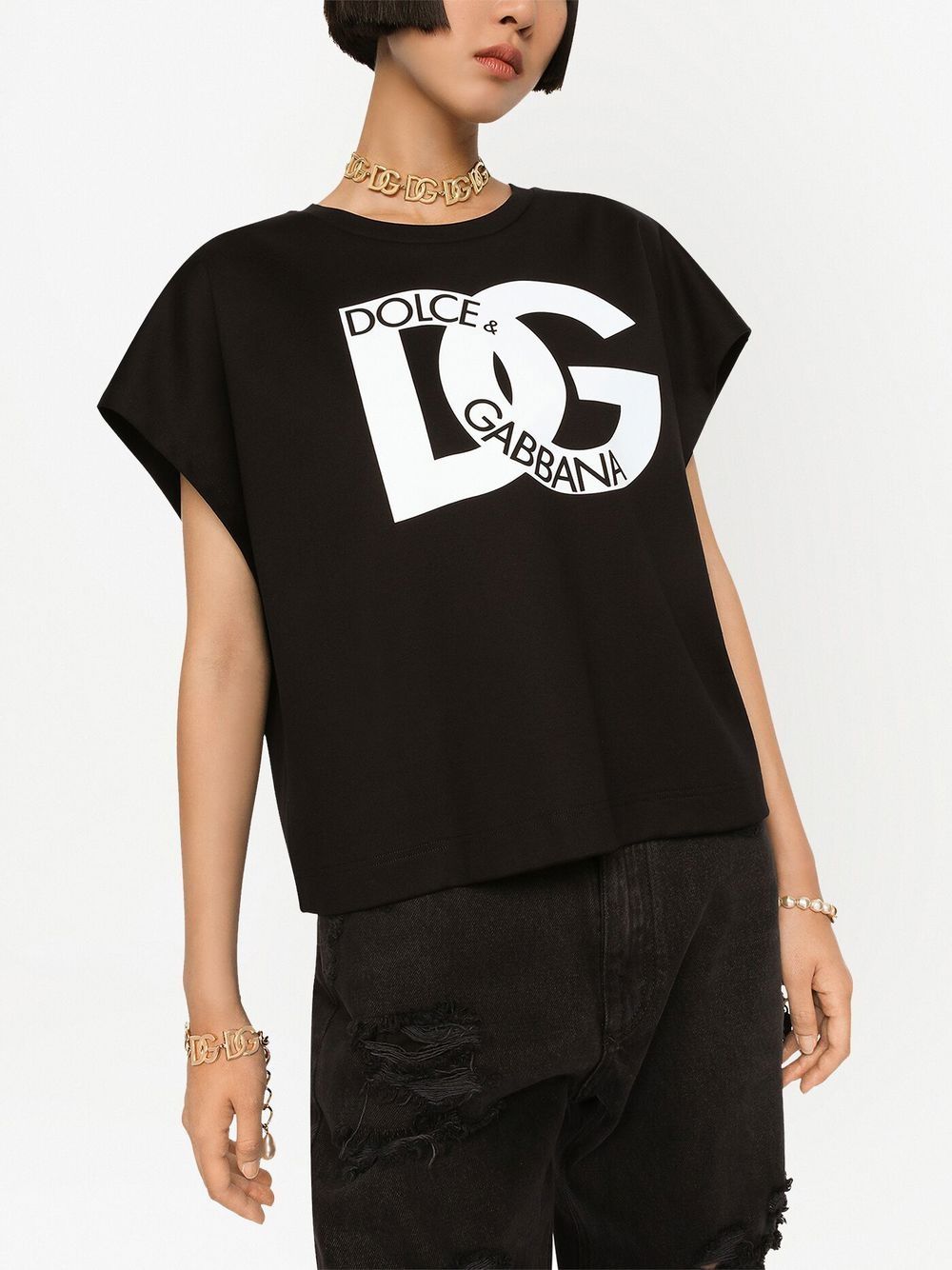 Dolce & Gabbana logo-print cotton T-shirt - Image 5