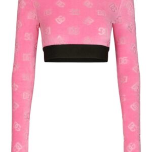 Dolce & Gabbana monogram-detail cropped top