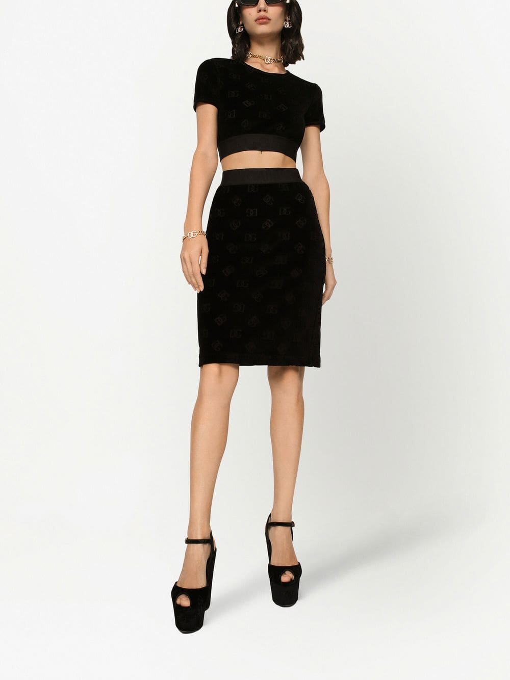 Dolce & Gabbana DG-logo flocked T-shirt - Image 2